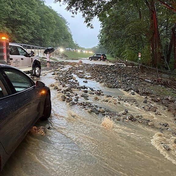 Extreme flooding overwhelms New York roadways and kills 1 person